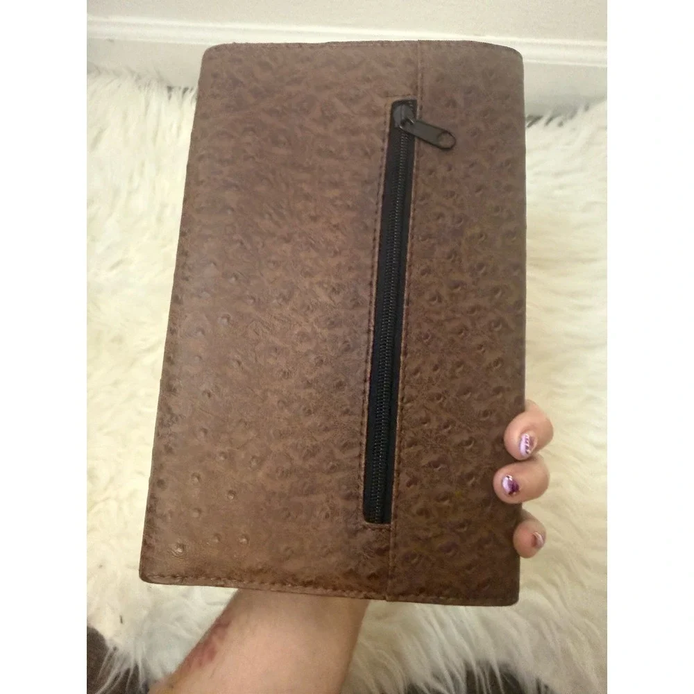 Better Office Products Clutch File 13 Pockets Check Size Brown Zippered Pocket